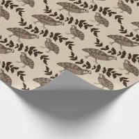 Classic Quail on beige Wrapping Paper | Zazzle