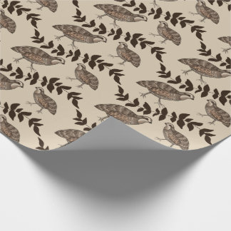 Classic Quail on beige Wrapping Paper