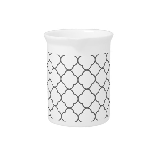 Classic Quatrefoil Pattern Beverage Pitcher (Front)
