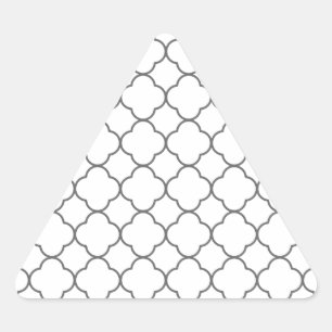 Classic Quatrefoil Pattern Triangle Sticker