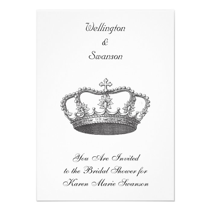 Classic Queen's Crown Invitation