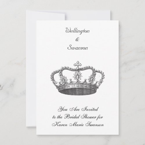 Classic Queens Crown Invitation