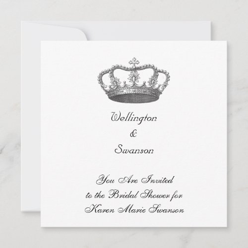 Classic Queens Crown Invitation
