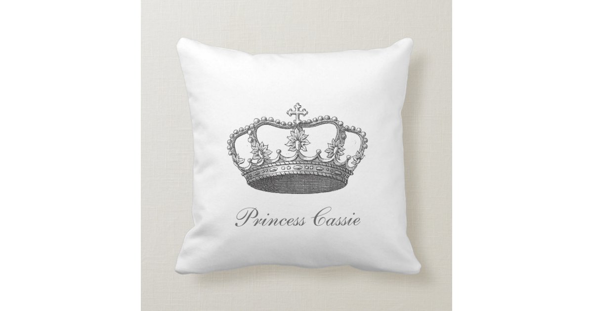 Classic Queen's Crown Throw Pillow