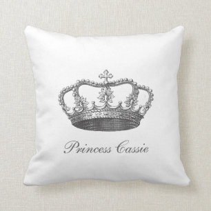 Classic Queen's Crown Throw Pillow