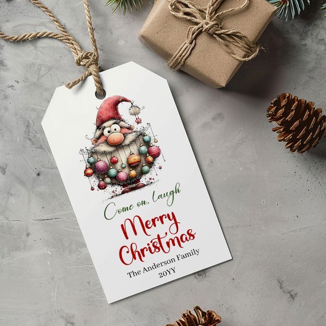 Classic quirky Santa Claus gift tag hand drawn (Classic quirky Santa Claus gift tag hand drawn

)