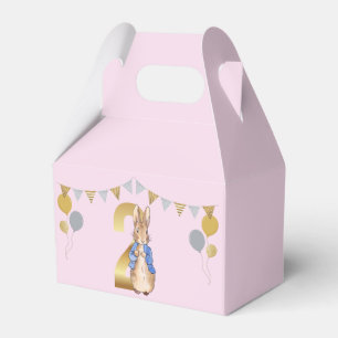 Classic Rabbit 2nd Birthday Pink Favor Boxes