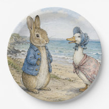 Classic Rabbit and Duck by the Seaside