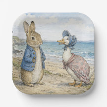 Classic Rabbit and Duck by the Seaside