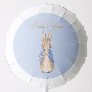 Classic Rabbit Baby Shower Blue Balloon