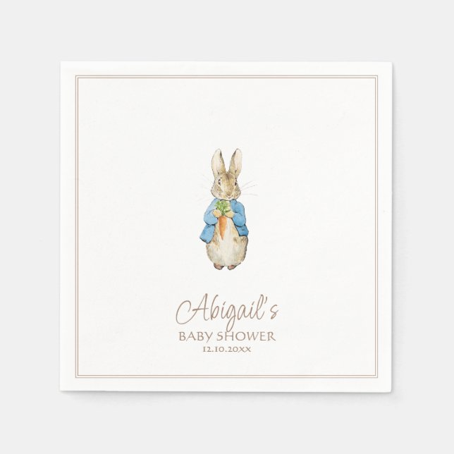 Classic Rabbit Baby Shower Napkins (Front)