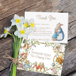 Classic Rabbit Baby Shower Thank You Card