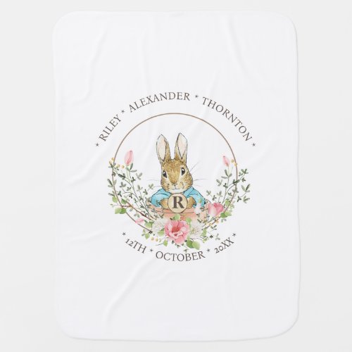 Classic Rabbit Birthday Baby Blanket