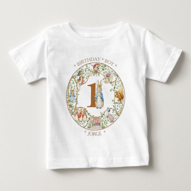 Classic Rabbit Birthday Baby T-Shirt (Front)