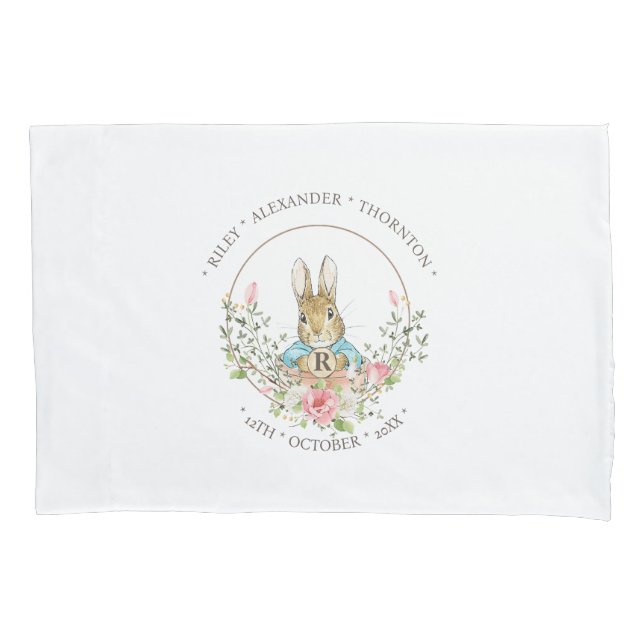 Classic Rabbit Birthday Pillow Case (Front)