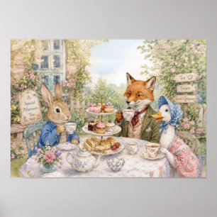 Classic Rabbit Fox & Duck Poster