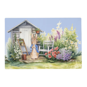Classic Rabbit Garden Shed Placemat