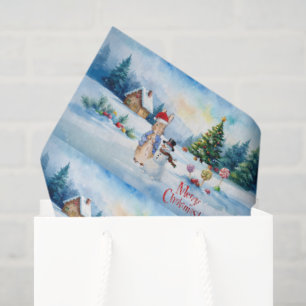 Classic rabbit Ginger bread house Tissue Paper