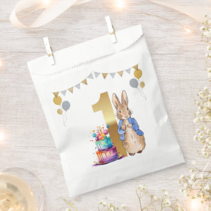 Classic Rabbit in blue jacket Favor Bag