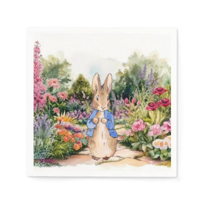 Classic Rabbit in his garden Napkins