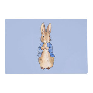 Classic Rabbit on Blue Background Placemat