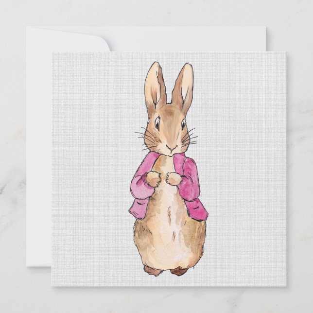 Classic Rabbit pink jacket  Thank You Card (Front)
