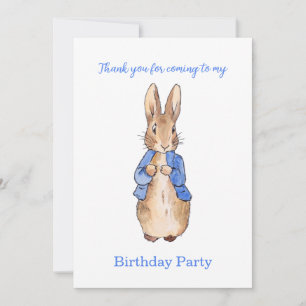 Classic Rabbit Thank you Invitation