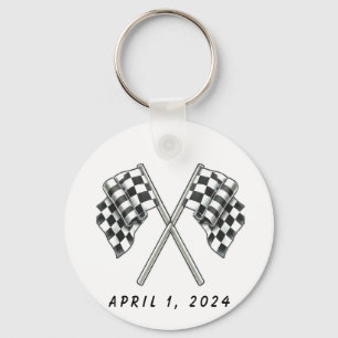 Classic Race Car Baby Boy Cruisin' In Shower Keychain