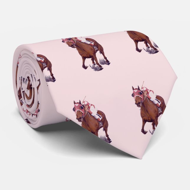 Classic Race Horse Thoroughbred Neck Tie (Rolled)