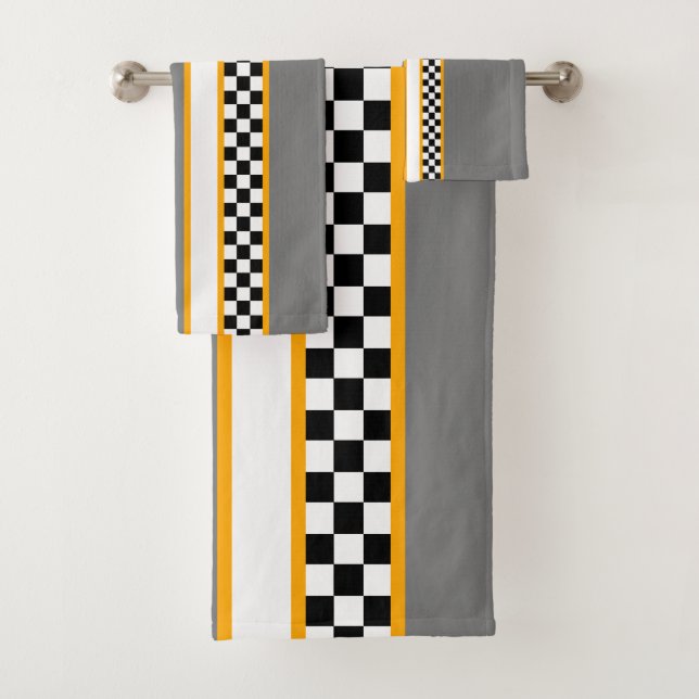 Classic Race Themed Bath Towel Set (Insitu)
