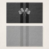 Classic Racing Flags Stripes in Carbon Fiber Style (Front & Back)