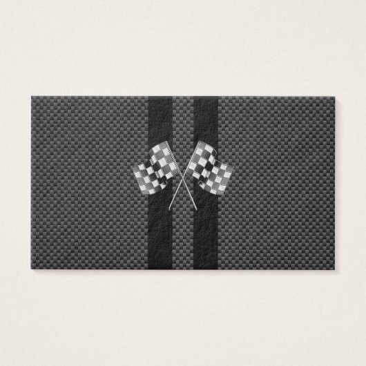 Classic Racing Flags Stripes in Carbon Fiber Style (Front)
