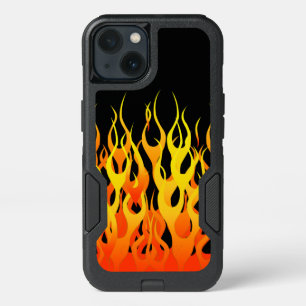 Classic Racing Flames Decor on a iPhone 13 Case