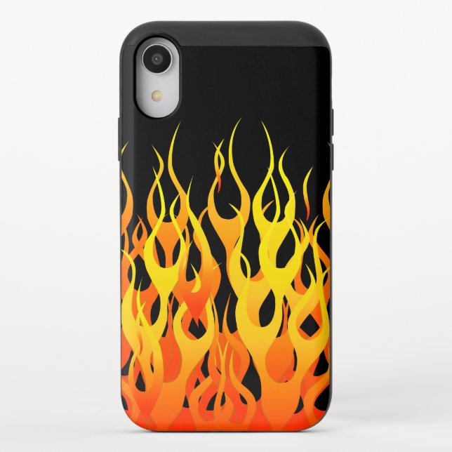 Classic Racing Flames on Fire Uncommon iPhone Case (Back)