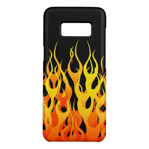 Classic Racing Flames Pin Stripes on Black Case_Mate Samsung Galaxy S8 Case