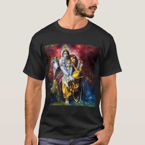 Classic Radha_Krsna Divine Love ॐ T_Shirt