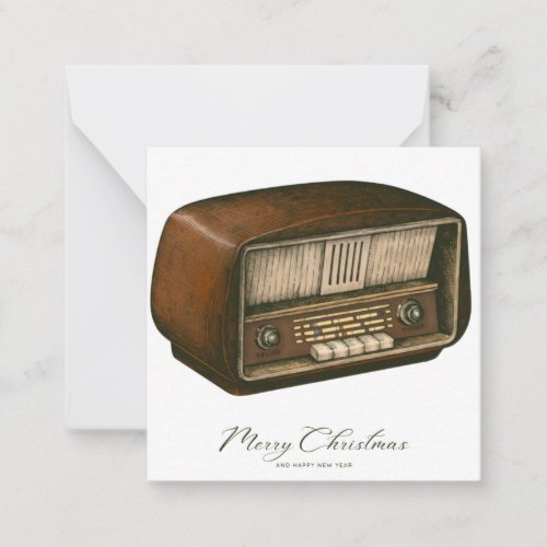 Classic Radio Christmas photo card