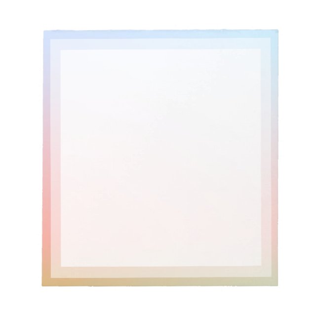 Classic Rainbow Color Boarder Photo frame Notepad (Front)