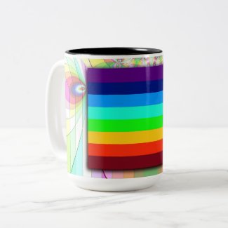 Classic Rainbow Flag Two-Tone Coffee Mug