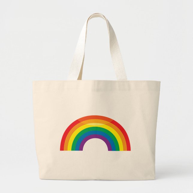 Classic Rainbow Large Tote Bag (Front)