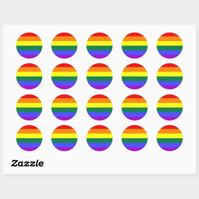 Classic Rainbow LGBT Pride Sticker Set (Sheet)