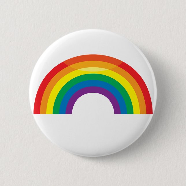 Classic Rainbow Pinback Button (Front)