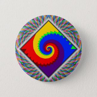 Classic Rainbow Spiral Button