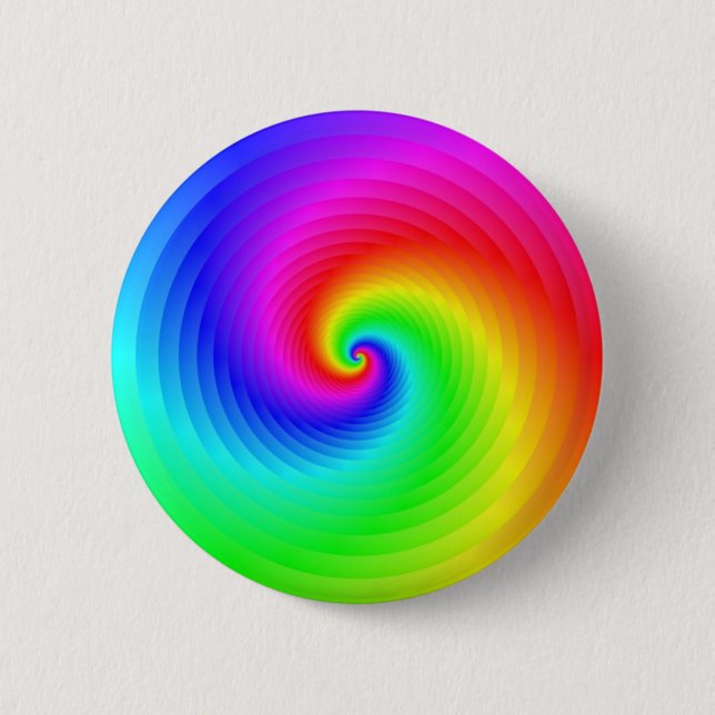 Classic Rainbow Spiral Button (Front)