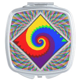 Classic Rainbow Spiral Compact Mirror
