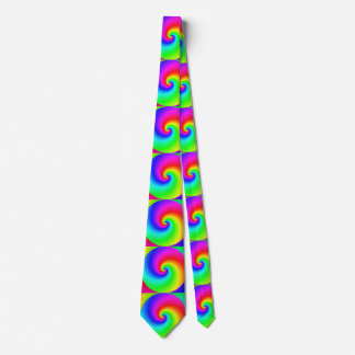 Classic Rainbow Spiral  Neck Tie