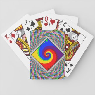 Classic Rainbow Spiral Playing Cards
