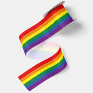 Classic Rainbow Stripe Satin Ribbon
