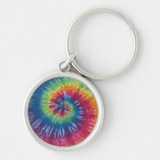 Classic Rainbow Tie Dye Swirl Keychain