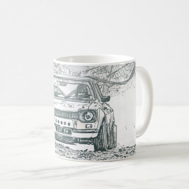 classic rally car mug (Front Right)